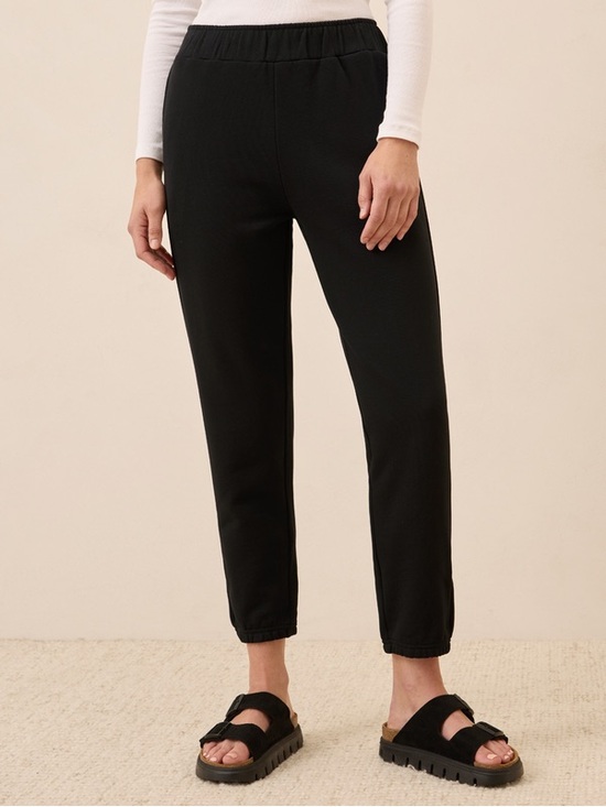 Pact Organic Pants - Pact organic cotton brushed fleece black sweatpant